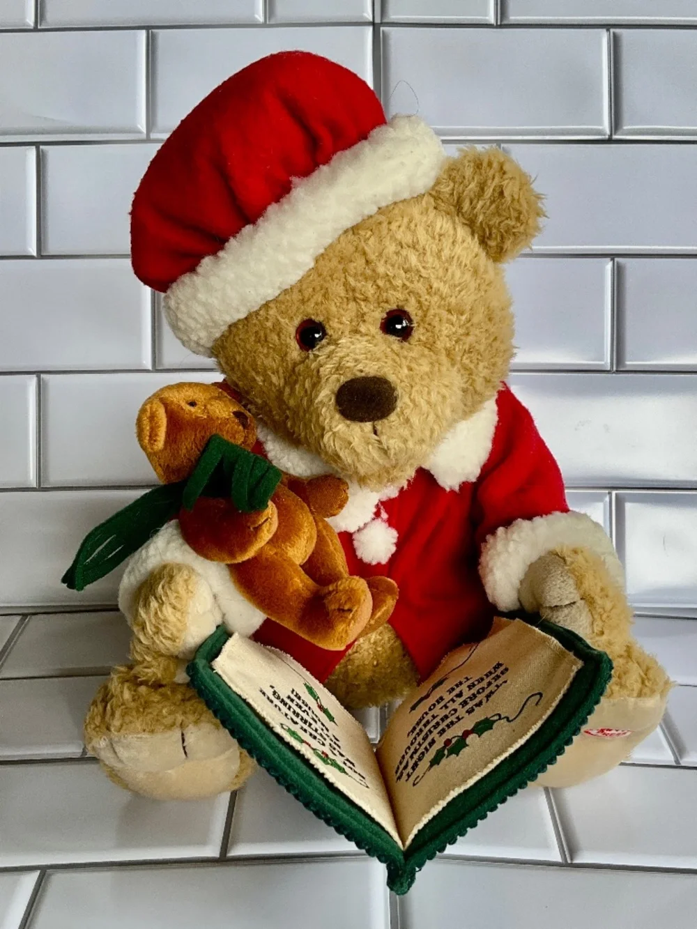 Pan Asian Creations Animated Talking Bear Twas reads The Night Before Christmas